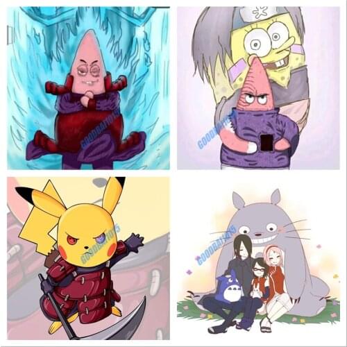 Square Round Diy Diamond Painting Anime Handmade Art Diamond Embroidery Cross Stitch Kits Mosaic Cartoon Character 5D Home Decor