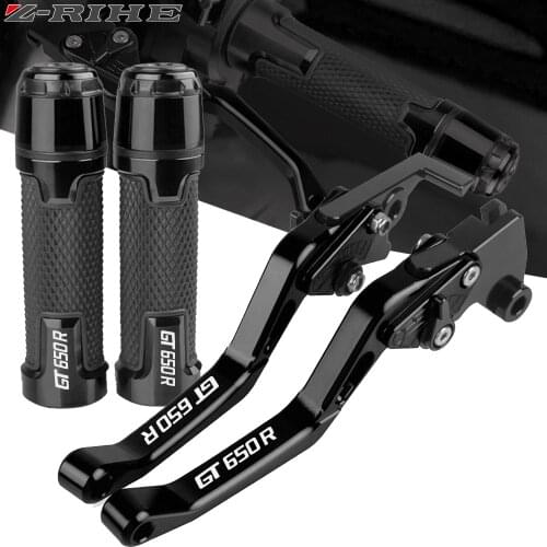 Motorcycle Adjustable CNC Brake Clutch Levers Handlebar Grip Handle Hand Grips For Hyosung GT650R GT 650R 2006-2009 2007 2008
