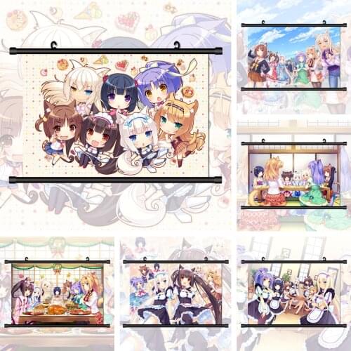 Nekopara Vanilla Chocola Cinnamon Maple Azuki Coconu Anime Manga HD Print Wall Poster Scroll