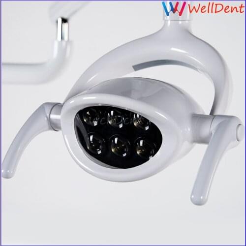 New 28W Dental LED Oral Light Exam Surgical Lamp 6 LED Yellow Light 4500K/3000K