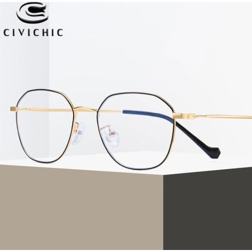 Chic Women Clear Glasses Men Computer Goggles Gaming Gafas Luz Azul Anti Blue Light Eyeglasses Optical Alloy Eyewear Frame COG30