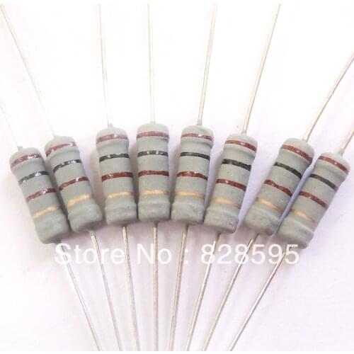1w 100 ohm 100R ohm 100% Original New Fixed Resistors Metal Oxide Film Resistors Resistance +/- 5% (200pcs)