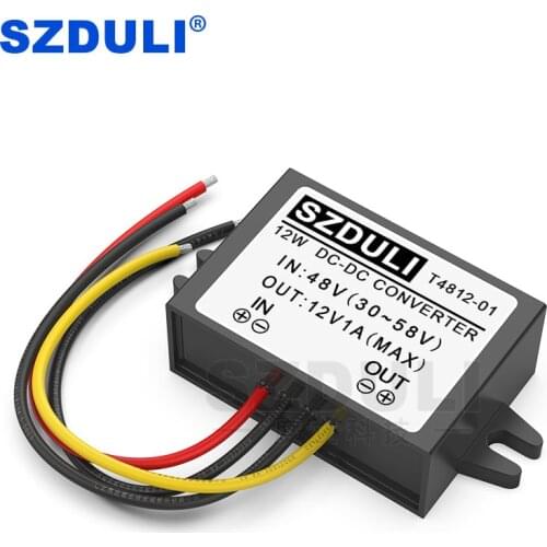 36V 48V to 12V 1A DC step-down power converter 30-58V to 12V car transformer module bucker CE RoHS