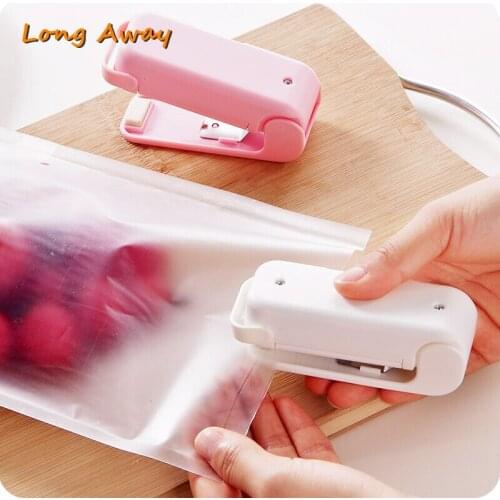 Portable Mini Sealer Home Heat Bag Plastic Food Snacks Bag Sealing Machine Food Packaging Kitchen Storage Bag Clips Wholesale