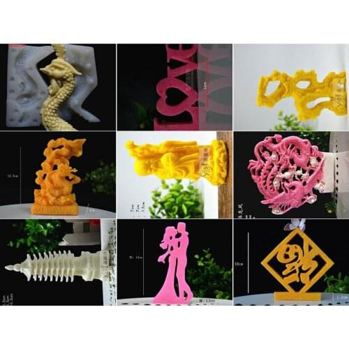 Salt Carving / sculpture / Agar Carving Mold Silicone Sugar Mould baking tool