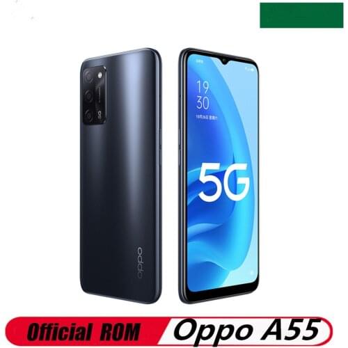 New Oppo A55 5G Android Phone Dimensity 720 Octa Core Fingerprint 6GB 128GB 13.0MP 5000mAh 18W Charger 6.5" 1600x720 OTG GPS
