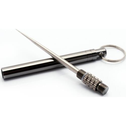 Titanium Outdoor Edc Portable Multifunctional Toothpick Bottle Fruit Fork Camping Tool Toothpick Tube Stronger Than Dental Floss