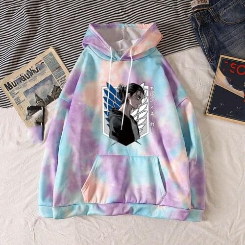 Attack on Titan Hoodie Eren Printing Style Pullover Loose Casual Unisex Top