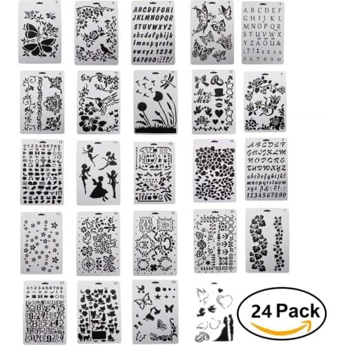 Stencils for Diy Scrapbooking and Children Creation, Christmas Theme Drawing Painting Stencil Set, 26cm x 17.5cm