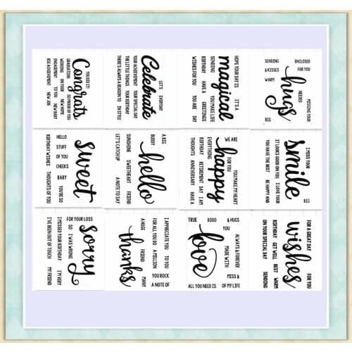 Magical Universal Words Pattern Transparent Clear Silicone Stamp/Seal for DIY scrapbooking/photo album Decor Stencil