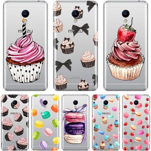 Sweet Cake Food Back Cover For Meizu M6 M5 M3 M2 Note Soft Silicone Case For Meizu M2 M3 M3S M5 M5C M5S M6 M6S M6T Phone Case