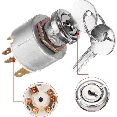 1Set 4 Position Park/Off/On/ Ignition Switch Control W/ 4 Keys For Lucas SPB501 12V Car Boat Motorcycle Ignition Lock Cylinder