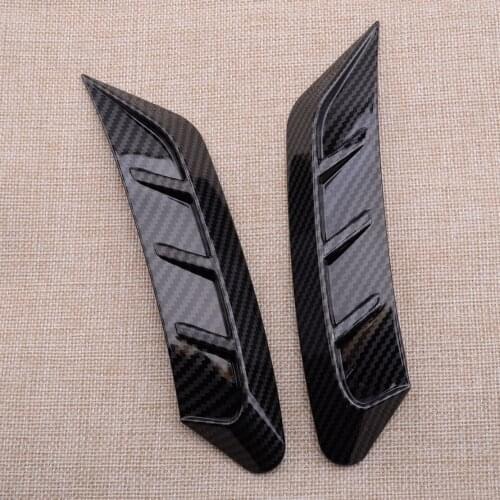 1 Pair Car Front Headlight Eyebrow Eyelid Cover Trim Frame ABS Carbon Fiber Style Fit For Audi A4 B9 2020