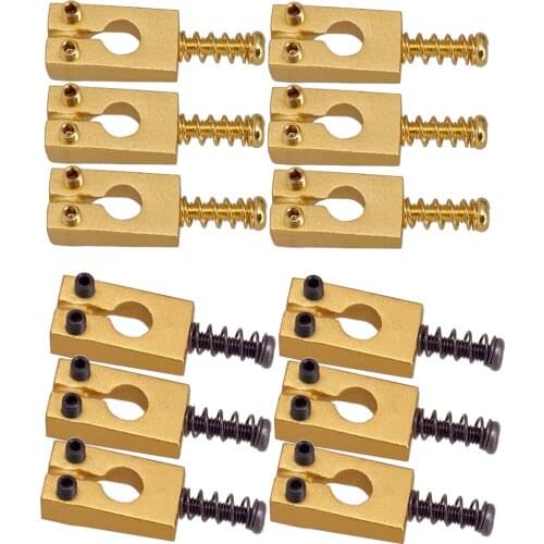 12pcs Brass Golden Guitar Bridge Saddles Fit for ST Electric Guitar Parts