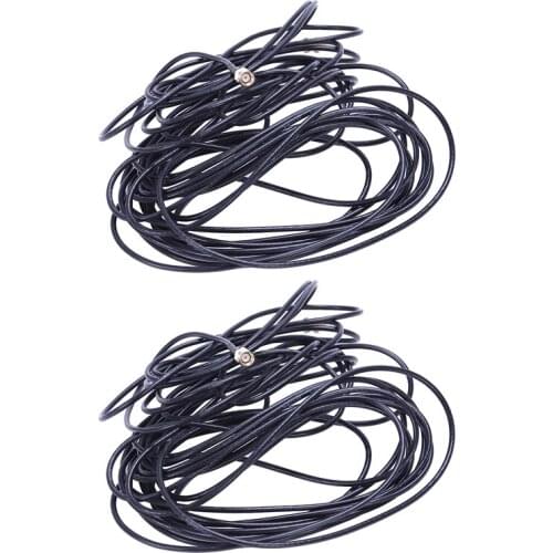 2 Pcs Black RP-SMA Male to Female Wifi Antenna Connector Extension Cable, 10M & 5M