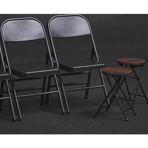 2020 New Folding Circle chair Furniture for 1 / 6 Soldier Fashion Square chair for BJD two style for choose