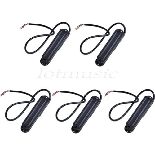 5Pcs Black Belcat Alnico V Hot Rail Blade Pickup For Strat Guitar Replacement