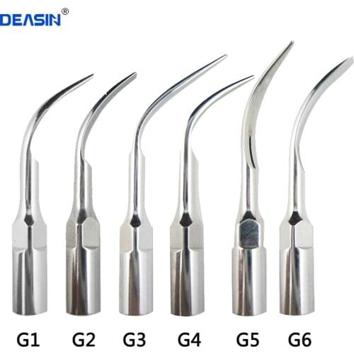 5 pcs x G1/ G2 /G3/ G4/ G6/E1/E2/E3/E4 Dental Scaler Tips Fit EMS & WOODPECKER Ultrasonic Scaler Handpiece Scaling Tips