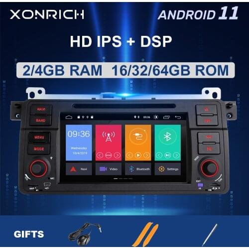 4GB 64GB1 Din Android 10 GPS Navigation For BMW E46 M3 Rover 75 Coupe 318/320/325/330/335 Car Radio Multimedia DVD Player Stereo