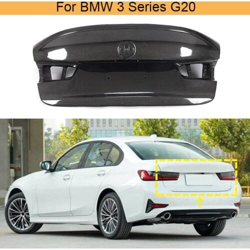 Car Rear Tunk Spoiler Wing for BMW 3 Series G20 Standard M Sport 2018 2019 2020 Rear Trunk Boot Lip Wing Spoiler Carbon Fiber