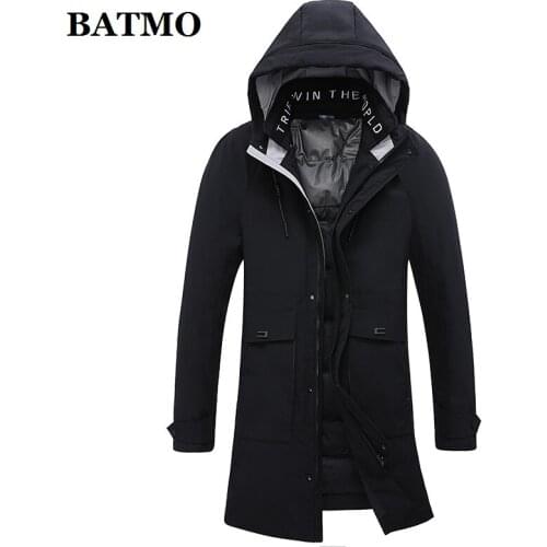 BATMO 2020 new arrival autumn&winter 90% white duck down jackets men,mens hooded down jackets ,plus-size M-4XL LZ9906