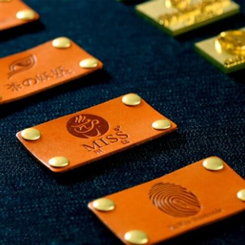 Apron Custom LOGO Leather Card Printing Exclusive Unique your own Mark LOGO Customizable