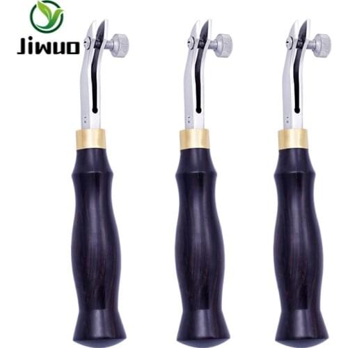 Jiwuo Adjustable Stainless Splitters Edger Scriber Filter Edger Leather Sidelines DIY Handmade Sewing Leather Craft Tool