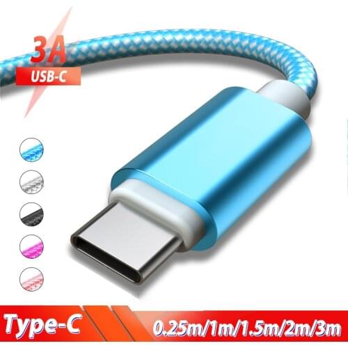 3m 2m Usb Type C Cable Fast Charging Charger Tipo Tipe C Cavo for Samsung S20 Ultra Note 10 Plus A51 A50 A70 Xiaomi Mi 9 Pro A3