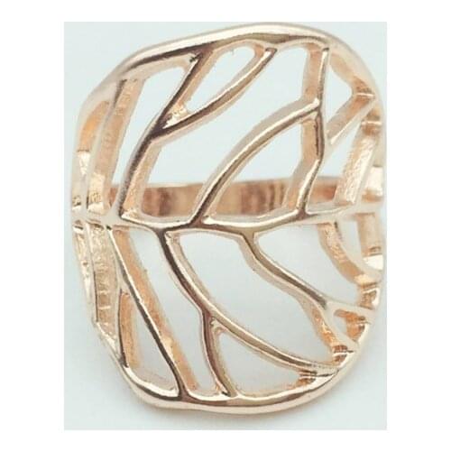 Newest Hollow Leaf Ring Fashion Design Metal Alloy Open Finger Ring Party Gift Jewelry Accessories For Women Femme