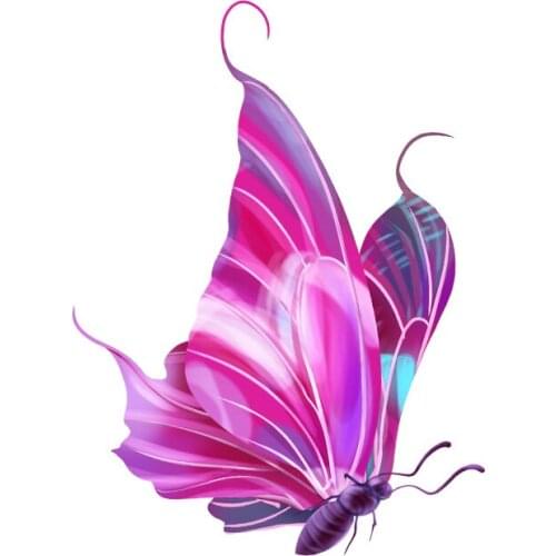 WaveHands 12*11.73CM Beautiful Cartoons butterfly Car Stickers UV printed PVC Motorcycle Decals Styling Accessories Automobiles
