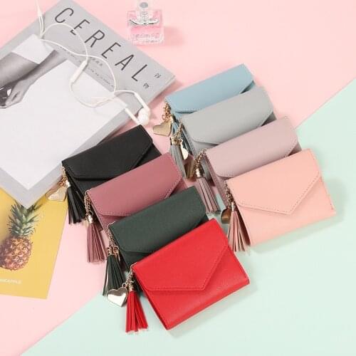 Hot Sale Womens Coin Purse Short Student Cute Mini Coin Bag Small Wallet Keychain Small Bag Coin Wallets