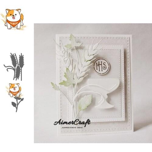 Wheat Leaf Plant Metal Cutting Dies Scrapbooking Stencil For DIY Paper Card Decorative Embossing Die Cut Craft Dies New 2019
