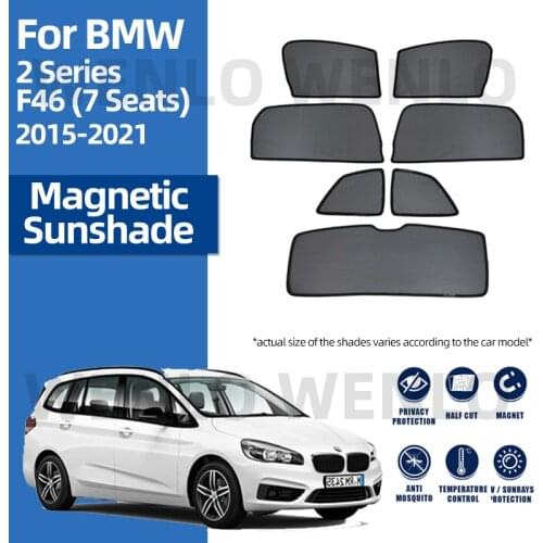 For BMW 2Series F46 7Seats 2015-2021 Car Magnetic Window Sunshade Visor Front Rear Sun Shade Cover Curtain Uv Protection