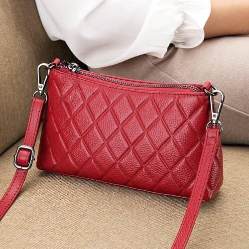 Genuine Leather Small Shoulder Bags for Women Crossbody Bag Ladies Luxury Handbags Women Bag Designer Purse Female Messenger Bag