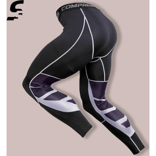 Mens Gym Tights Leggings Compression Training Black Leggings Quick-dry Workout Gym Tights Leggings Men Running Compression Pants