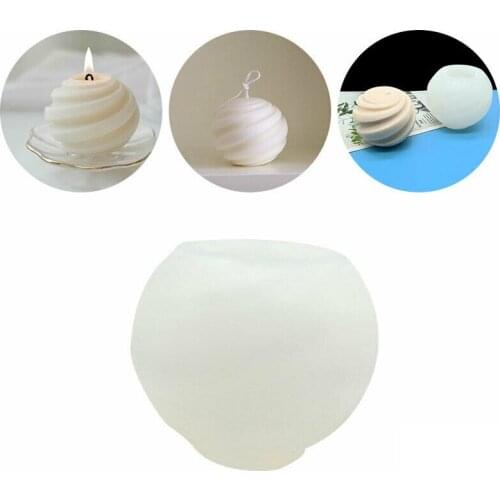 New Silicone Candle Mold 3D Spiral Ball Soap Mold Cake Wax Mould Aromatherapy Chocolate Molds Home Decoration DIY Craft Tools