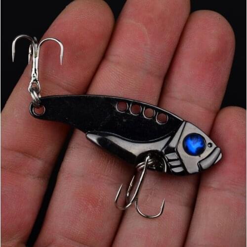 New Design Metal Jigging Spoon Fishing Bait 1pcs 4cm 7g Fishing Lures Bass CrankBait Spoon Crank Bait Tackle 3Colors 2 Hooks