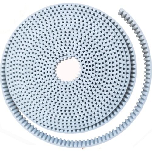 5 Meters HTD3M Timing Belt, Width 15/20/30mm, Color White, PU Polyurethane With Steel Core, HTD3M Open Ended Belt, Pitch 3mm