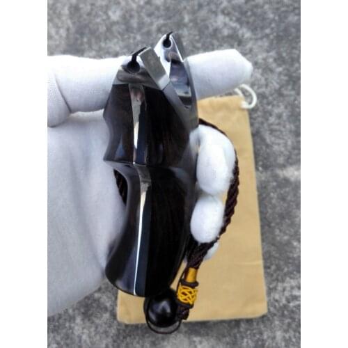 Stainless steel 440C wolf Purple sandalwood patch slingshot Super hardness Handmade Slingshot crafts free Fast shipping