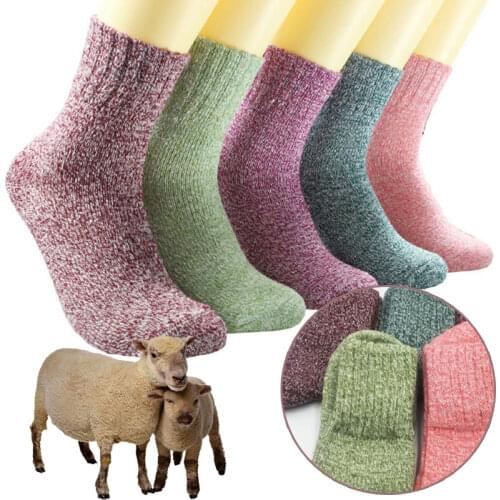 Wool Cashmere Thick Socks Sports Women Lady Soft Cotton Casual Warm Winter Russian Cold Resistance Sock Xmas Gift