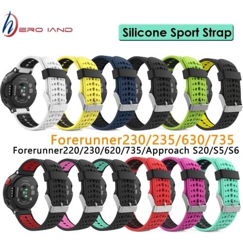Silicone Replacement Watch Band for Garmin Forerunner 235/230/220/620/630/735/735XT/235Lite watch Outdoor Sport Watchstrap