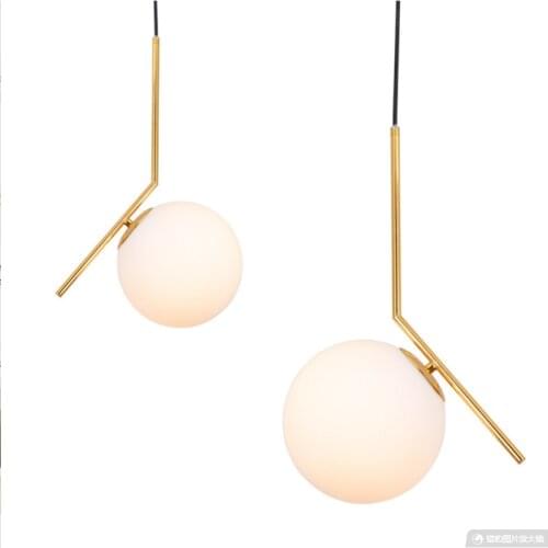 Nordic simple personality glass ball chandelier bedside clothing store milk tea shop restaurant bar counter window chandelier