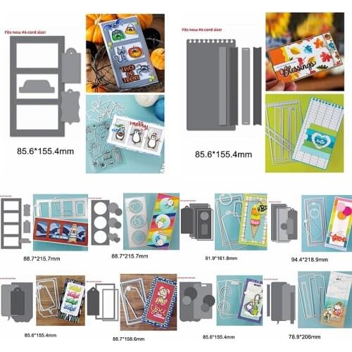 Mix Frame Square Round Hollowed Hole Banner Metal Cutting Dies Decorate Cards Scrapbook Craft New Stencils 2021 Diy Die Cut New