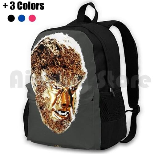 Wolf Man Outdoor Hiking Backpack Riding Climbing Sports Bag Lon Chaney Jr Wolfman Wolf Werewolf Wolf Man Classic Horror Horror