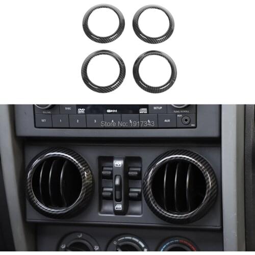 ABS Car Air Conditioning Vents Cover Guard Protect Decor for Jeep Wrangler JK 2007-2010 Car Styling Accessories