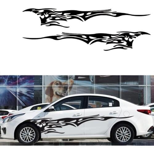 2 PCS/Set Universal Styling Car Side Body Sticker Stripe Vinyl Waterproof Checker Flag For AUDI MINI Honda Toyota Lexus