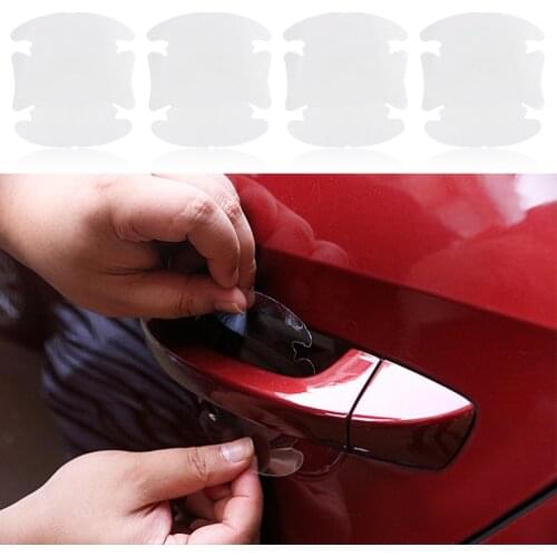 4Pcs/LOT Car Handle Protection Film Car Exterior Transparent Sticker Automotive Accessories #EA10430