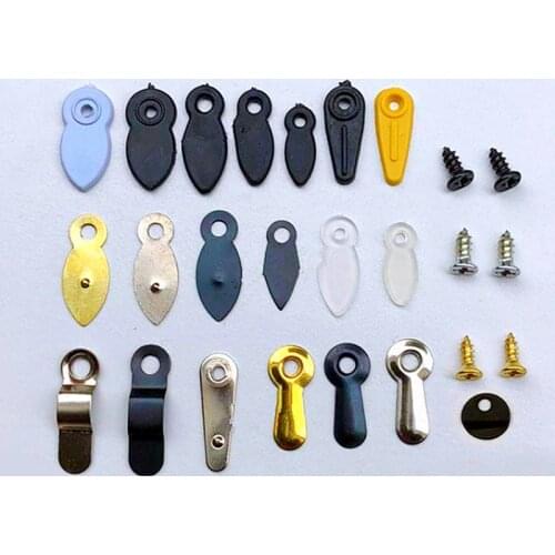 50pc Black Clear Metal Plastic Photo Frame Mirror Backboard Turnbutton Rotating Lock Buttons Fixing Brad Picture Frame Accessory