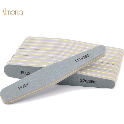 50pcs/lot Green Nail File Blocks 220/280 Grits Sponge Nail Art Sanding Polishing Strips Pedicure Manicure Nail Salon Tools