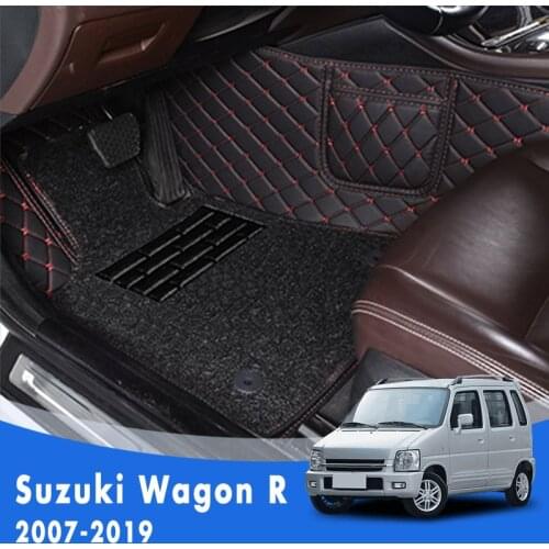 Car Floor Mats For Suzuki Wagon R 2019 2018 2017 2016 2015 2014 2013 2012 2011 2010 2009 2008 2007 Double Layer Wire Loop Carpet